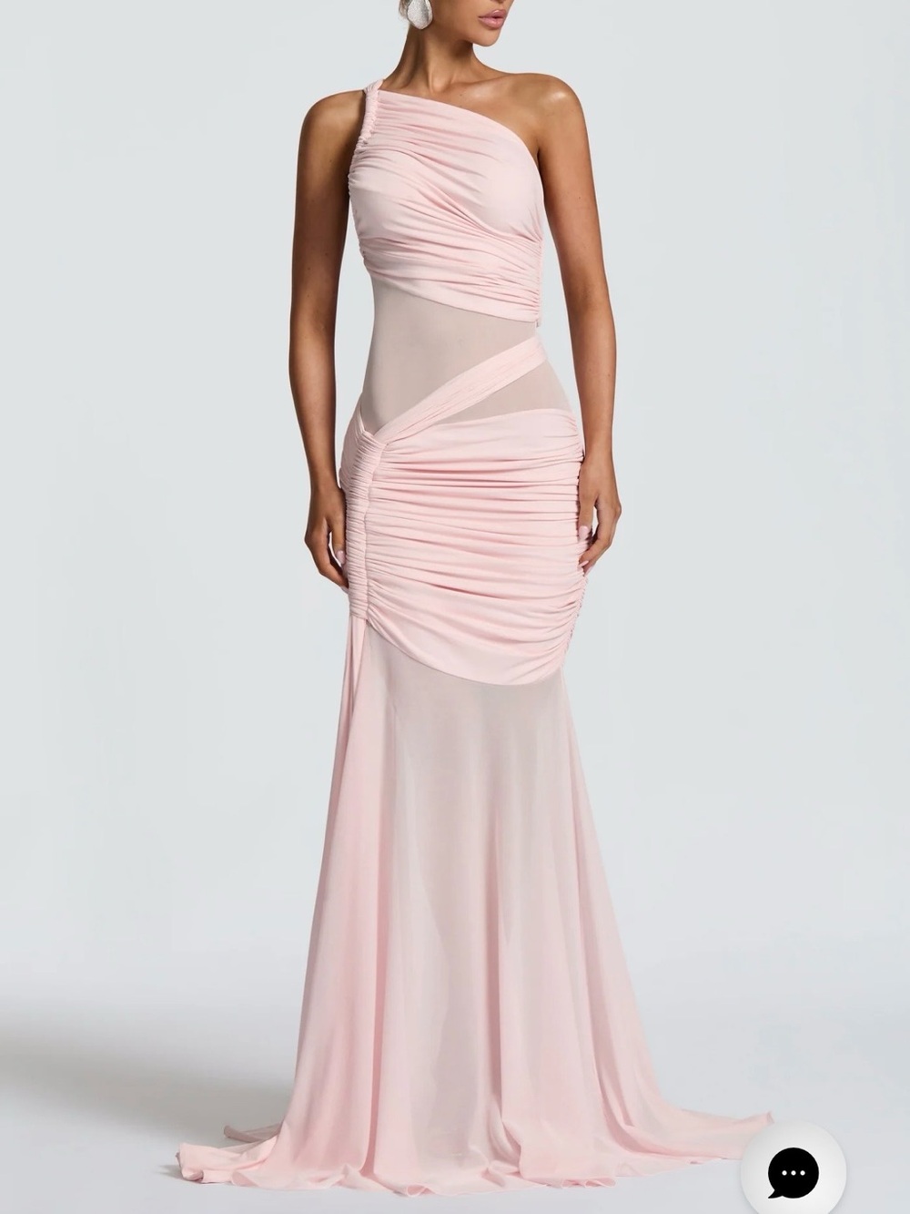 Babyboo Marianne One-Shoulder Blush Pink Evening Gown